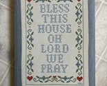 Cross Stitch Finished 9x13 Bless This House O Lord we Pray Home VTG 1983... - $26.79