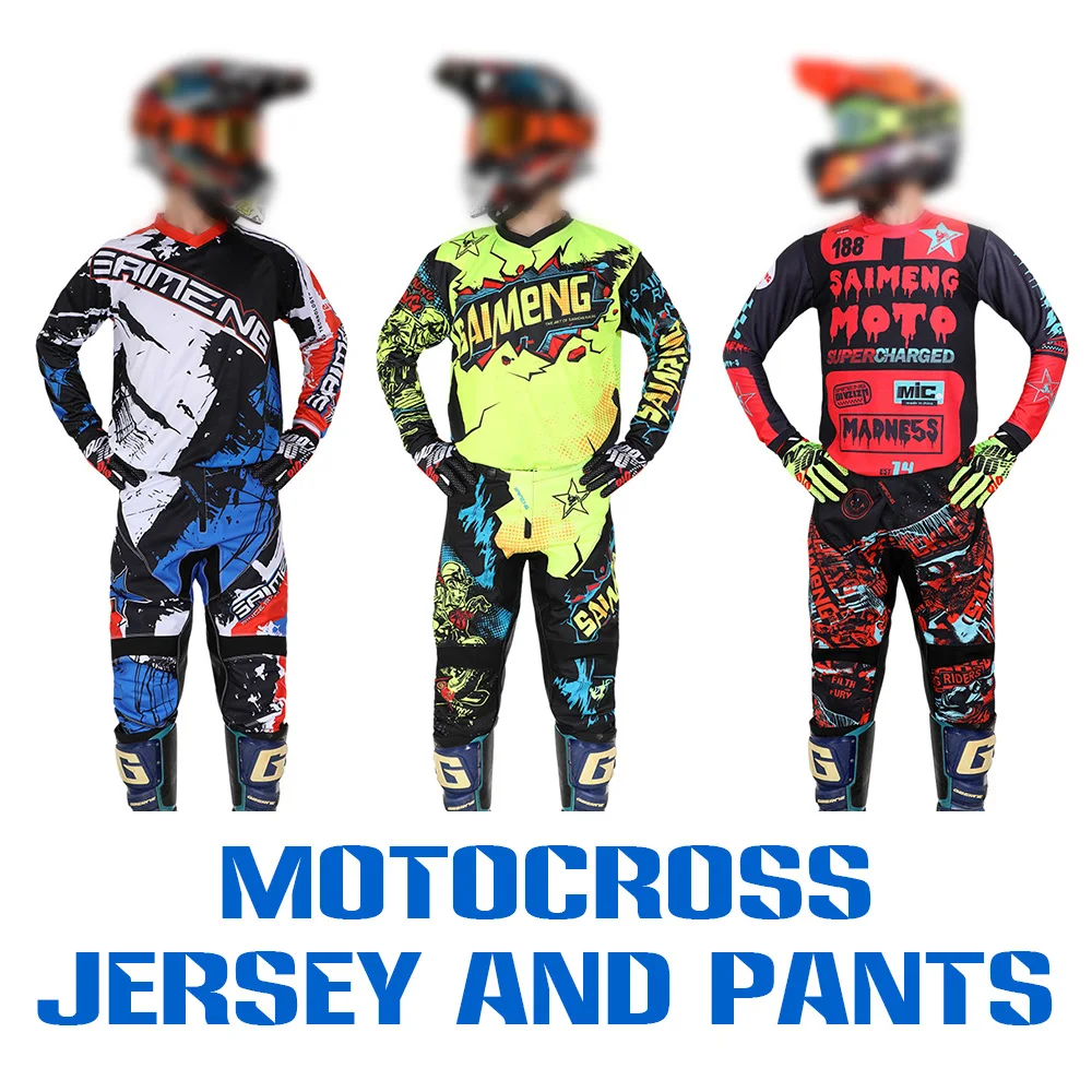 Motocross Jersey and Pants Motorcycle Mens Kits lady Miss mountain Off-road gear - £93.67 GBP