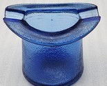 Maryland Glass Company Cobalt Blue Top Hat Ashtray Crackle Type Glass - ... - $15.29