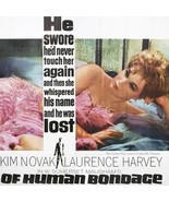 KIM NOVAK Huge 81x81" 'OF HUMAN BONDAGE' Authentic Vintage 1964 MGM Movie Poster - $284.05
