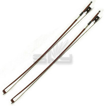 TWO New 1/2 Size Violin Bows Brazilwood Stick Genuine Horsehair Straight - £27.82 GBP