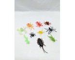Lot Of (10) Rubber/Plastic Bug Toys 2-3&quot; Spider Fly Cricket Cockroach - £18.68 GBP