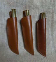 Handmade Hunting Knife With Leather Sheath And Brass Handle - $2,785.50 MXN