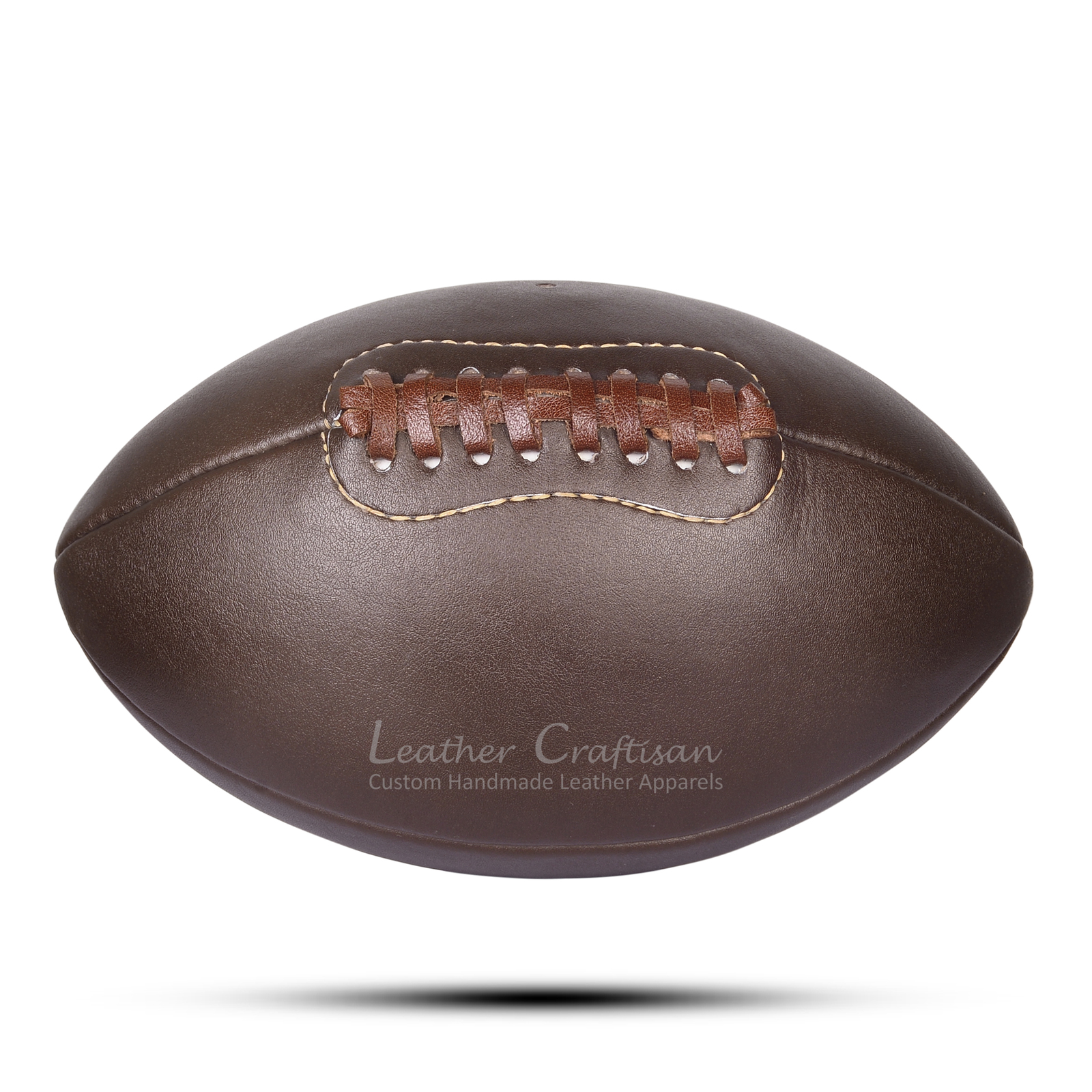 Retro Heritage Brown Leather RUGBY BALL Handmade Vintage Rugby Ball ...