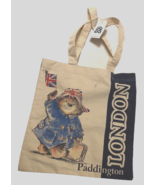 Paddington London Bear Anha Fashion UK Canvas Tote Bag 14&quot; x 15&quot; Unused Tag - £19.12 GBP