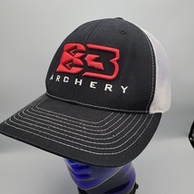 B3 Archery Logo Black Hat Mesh Baseball Cap Adjustable - £16.81 GBP