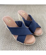 Womans Tommy Bahama Stacey Blue Fabric Espadrille Wedge Sandals Size 6.5 - £11.87 GBP