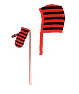 200€ MARNI KIDS Navy Red STRIPE Winter HAT &amp; MITTENS Wool Cashmere MADE ... - $2,240.27 MXN