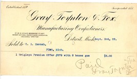19102 Detroit MI  John S Gray Toynton &amp; Fox Confections Wrigleys Gum rec... - £29.58 GBP