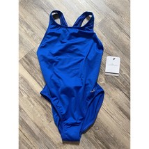 NWT Dolfin Women&#39;s Solid Blue Swim Swimsuit Bathing Suit 8/34 Racerback - £15.01 GBP