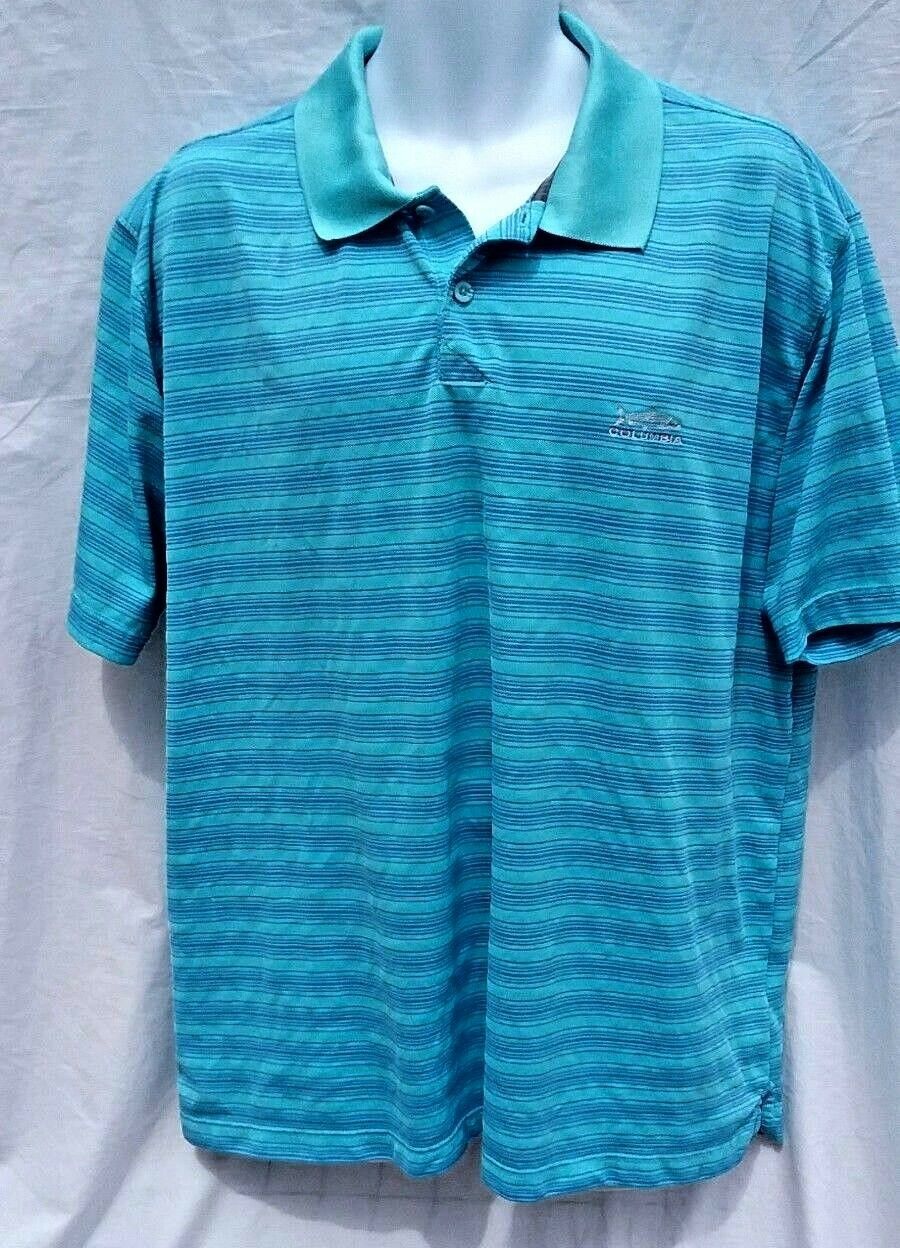 Men’s COLUMBIA Fishing Shirt Vented Back Polo Short Sleeve XL