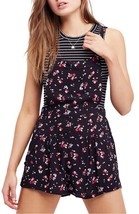 FREE PEOPLE Womens Overall Sweet In The Street Short Soft Black Size XS OB803008 - £40.96 GBP