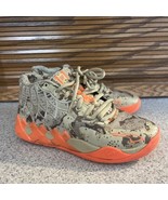 Puma Lamelo Ball MB.01 Digital Camo Khaki/Orange Sz 6 - $52.24