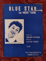 RARE Sheet Music Blue Star Medic Theme Felicia Sanders Heyman Young 1955 - £12.90 GBP