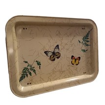 Vtg 1970&#39;s TV Lap Trays Folding Legs Butterfly Pattern 18&quot;x12&quot;x6.5&quot;t(leg... - £22.44 GBP