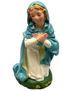 Vintage Mary Mother of Jesus Chalkware Figurine Italy Nativity 4” Hand P... - $217.79 MXN
