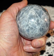 Blue Crackle Calcite Marble Sphere - £26.43 GBP