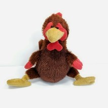 Brown Rooster Chicken Red Comb Yellow Feet Ganz Webkinz Plush 9&quot; No Code... - £10.16 GBP