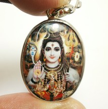 Lord Shiva Mahadev Om Mahadeva God Siva Rudra Bless 1980s Hindu Locket Necklace - £23.25 GBP
