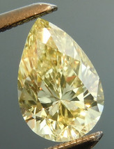 1.20 Ct Vvs1 Fancy Canary Color Pear Loose Moissanite Diamond For Rings/Earrings - £57.54 GBP