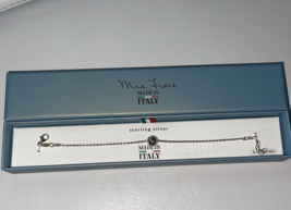 Mia Fiore Sterling Silver Charm Bracelet Made in Italy new in box - $68.31