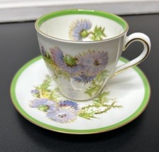 Royal Doulton Glamis Thistle Tea Cup &amp; Saucer H4601 Signed England 1938 - £23.83 GBP