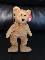 Collectible Ty Beanie Baby Cashew Bear 2000 Error PE Pellets NWT - £55.04 GBP