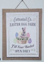 Cottontail Easter Egg Farm Decorative Hanging Sign. 12x9 “. ShipN2Hours - £10.51 GBP