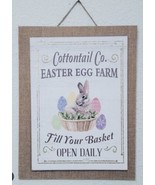 Cottontail Easter Egg Farm Decorative Hanging Sign. 12x9 “. ShipN2Hours - $21.52 CAD