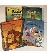 Disney Golden Books Lot of 4 Lion King Peter Pan Alice in Wonderland - £7.42 GBP