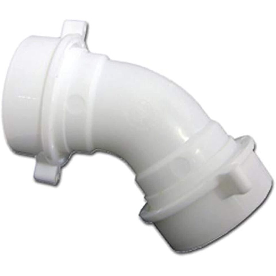 Lavatory/Kitchen Drain Elbow, White PVC, 1.5 or 1.25-In. Slip Joint - $17.66