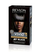 Revlon Realistic Vivid Permanent Colour Hair Dye Jet Black 110ml - $115.93 MXN