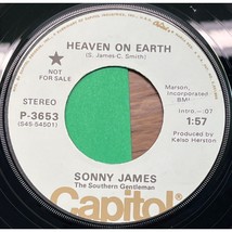 Sonny James Heaven on Earth She Believes in Me 45 Country Promo WLP Capitol - £6.26 GBP