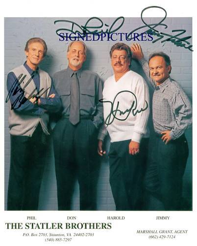 THE STATLER BROTHERS GROUP SIGNED AUTOGRAPHED 8X10 PROMO PHOTO CLASSIC COUNTRY - $19.99