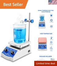 Magnetic Stirrer Hot Plate w/Stir Bar,100-2000rpm Magnetic Hotplate Stir... - $76.83