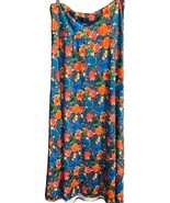 NWT LULAROE Large STUNNING Blue Floral Slinky Maxi Skirt/Strapless Dress - $42.56