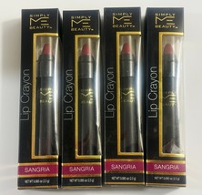 Simply Me Beauty Lip Crayons 7-Eleven SANGRIA Lip Crayons LOT OF 4 - $4.94