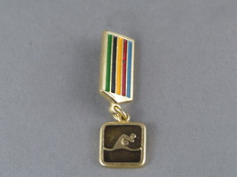 Vintage Summer Olympic Games Pin - Moscow 1980 Water Polo Event- Medallion Pin - $15.00