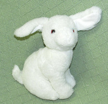 1992 GUND RABBIT PLUSH 8&quot; STUFFED ANIMAL VINTAGE BUNNY WHITE Sitting Ani... - £17.59 GBP