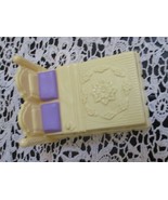Fisher Price Sweet Streets Ivory Double Bed With Purple Pillows 2001 - $9.73 CAD