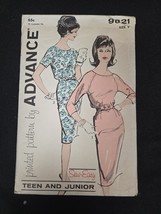 ADVANCE Pattern 9821 Teen Junior Dress Size 9 Used Cut 1950s - $18.95