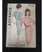 ADVANCE Pattern 9821 Teen Junior Dress Size 9 Used Cut 1950s - $346.64 MXN