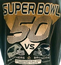 Men’s Junk Food Super Bowl 50 Broncos vs Panthers XL T-shirt  Cotton SKU 079-036 - £5.41 GBP