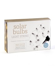 Solar String Bulbs with 10 Lights Flashing or Solid 12 Feet Long Outdoor Light