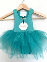 I Love Plum Tutu Ballerina Dance Pageant Tank Green Aqua Dress Girls 12 ... - £14.67 GBP
