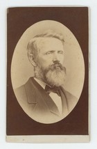 Antique CDV Circa 1870s Handsome Older Man With Beard Hopkins Lockport, NY - £9.63 GBP