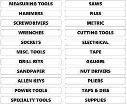 Toolbox Organizational Magnetic Rounded Labels Basic Set (Inverted Color... - $12.99