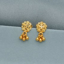 Dainty Small 20k Yellow Gold Stud Earrings, Handmade gold earrings for women, in - £97.52 GBP