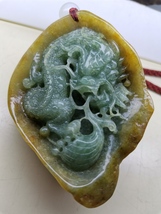 Icy Ice Green Natural Burma Jadeite Jade Dragon Hand Piece # 158 g # 790 carat # - £4,619.54 GBP