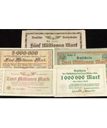 1923 Della Germania Regionale Ferrovia Currency 5pc Set - Berlino,Dresda... - $963.78 MXN